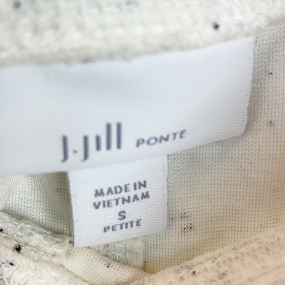 J Jill Skirt S Ivory Above Knee Back Slit Stretch Size Small Petite EUC - Picture 4 of 6